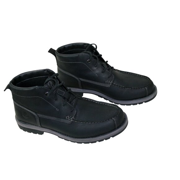 Timberland Mens Black Leather Grantly Moc Toe Chukka Ankle Boots US Size 10 main image 8